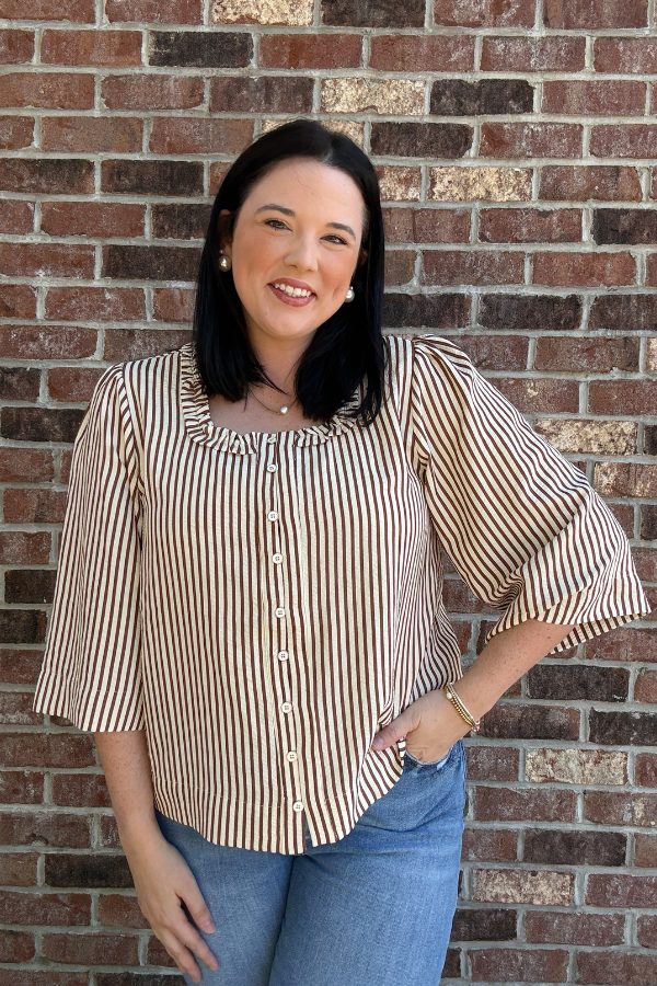 Twice the Stripe Top