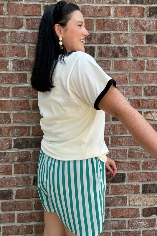 Sicily Stripes Teal Shorts