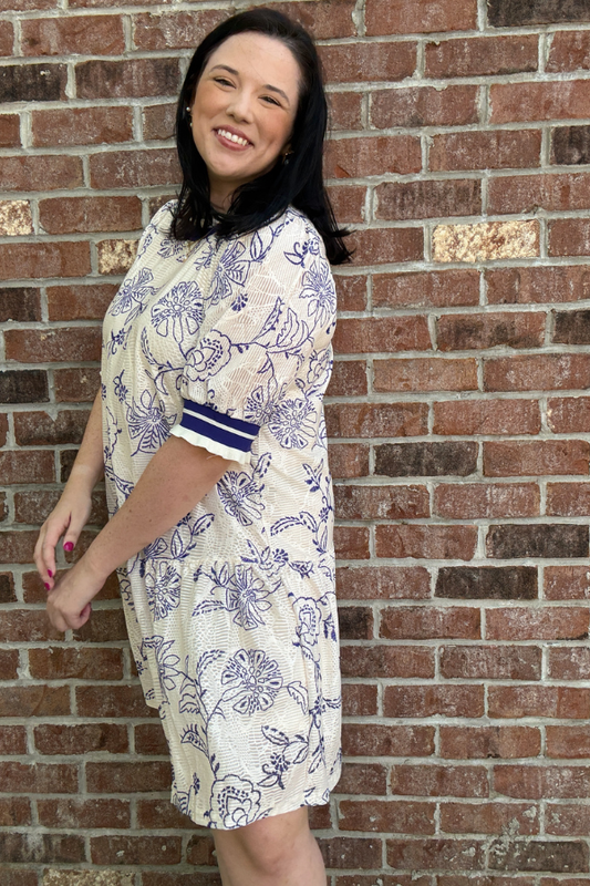 Printed Lace Dress - Shop Ravel