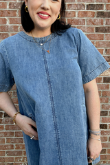 Denim Pockets Dress