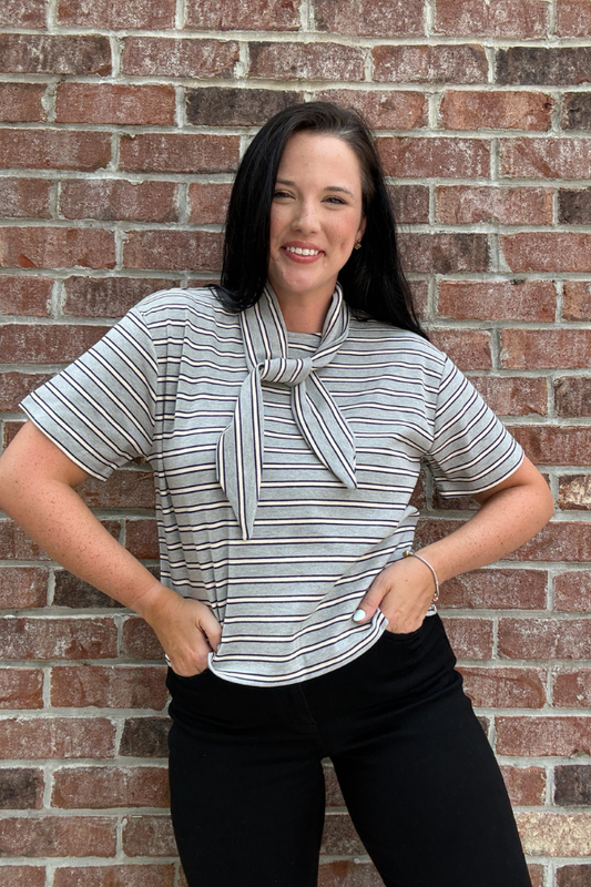 Faux Scarf Top