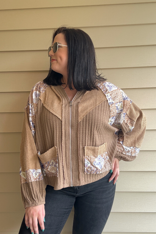 Roomy Fit Zip Up Jacket