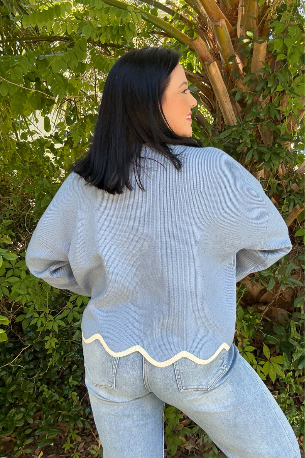 Scallop Hem Sweater