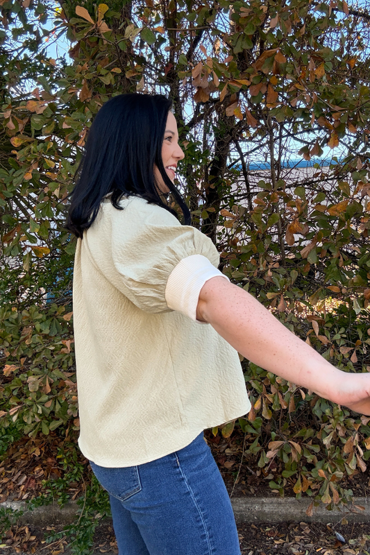 Textured Polo Top - Shop Ravel