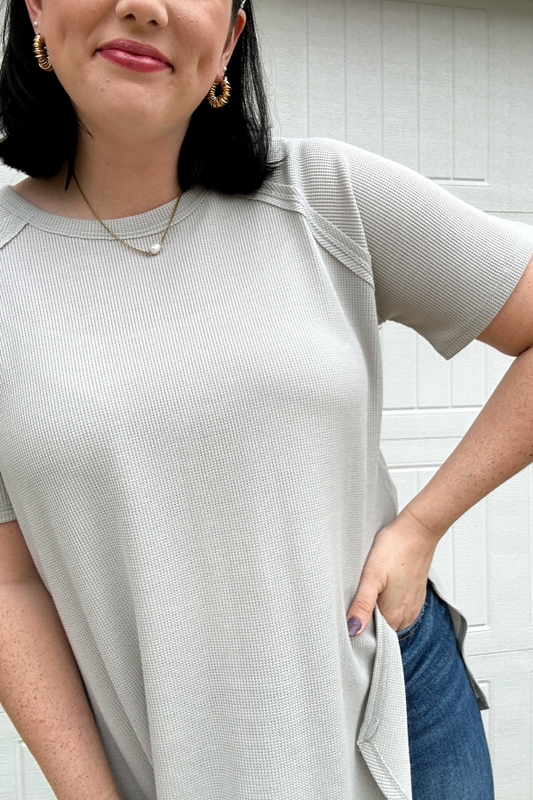 Knit Tight Top - Gray