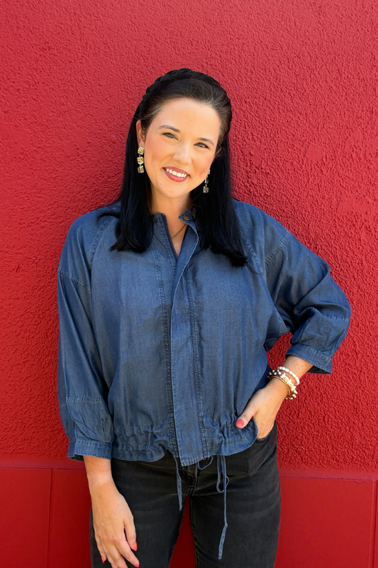 Denim Blue Light Weight Jacket - Shop Ravel