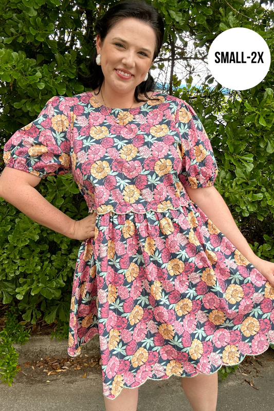Navy Mix Dress