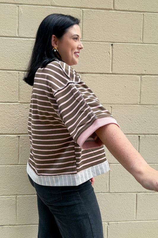 Striped Terry Top