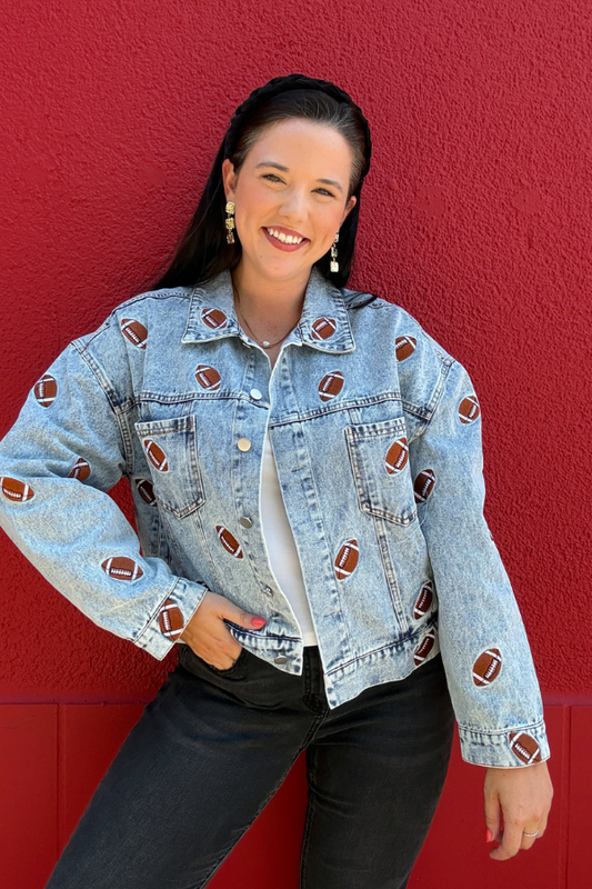Football Denim Jacket
