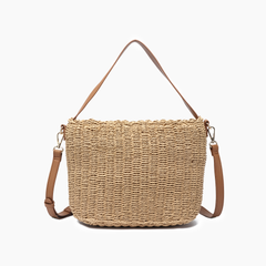 Sunset Straw Bucket Mini Tote Bag