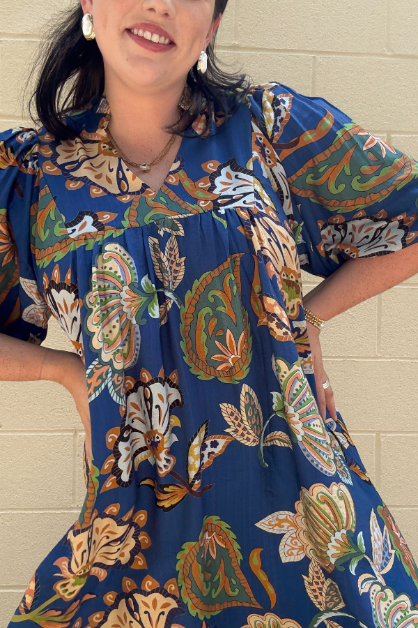 Abstract Blue Dress