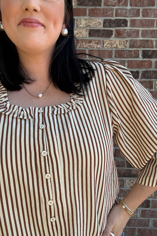 Twice the Stripe Top