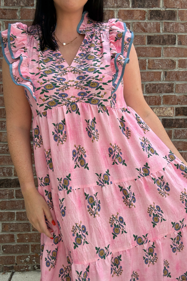 Pink Mix Midi Dress - Shop Ravel