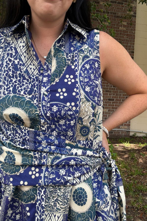 Patchwork Print Dress