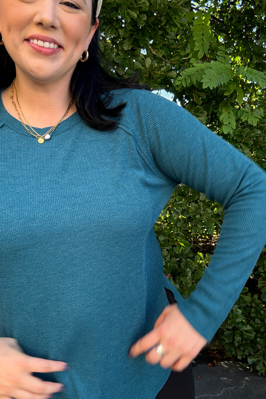 Baby Knit Top-Teal