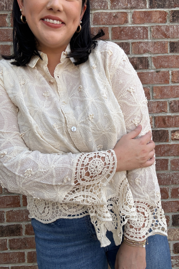 Scalloped Hem Top