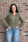 Pointelle Zip Up Cardigan