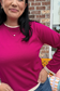 Contrasting Sweater - Magenta