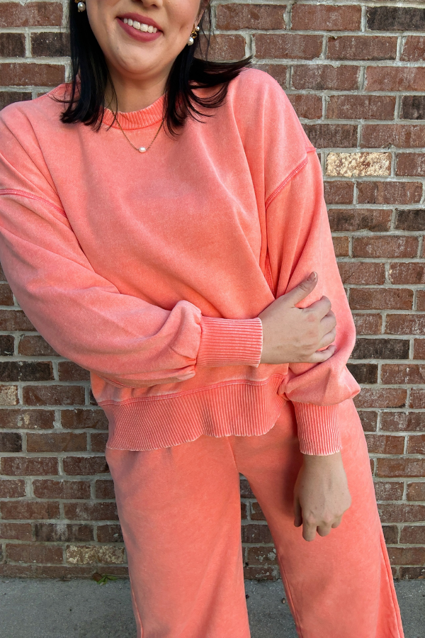 Keep It Comfy Sweatpants- Coral