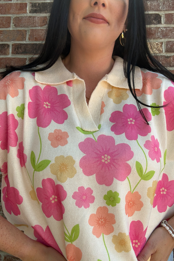 Floral Artwork Top - Shop Ravel