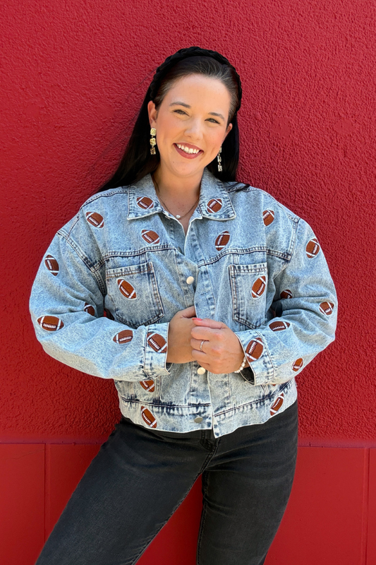 Football Denim Jacket