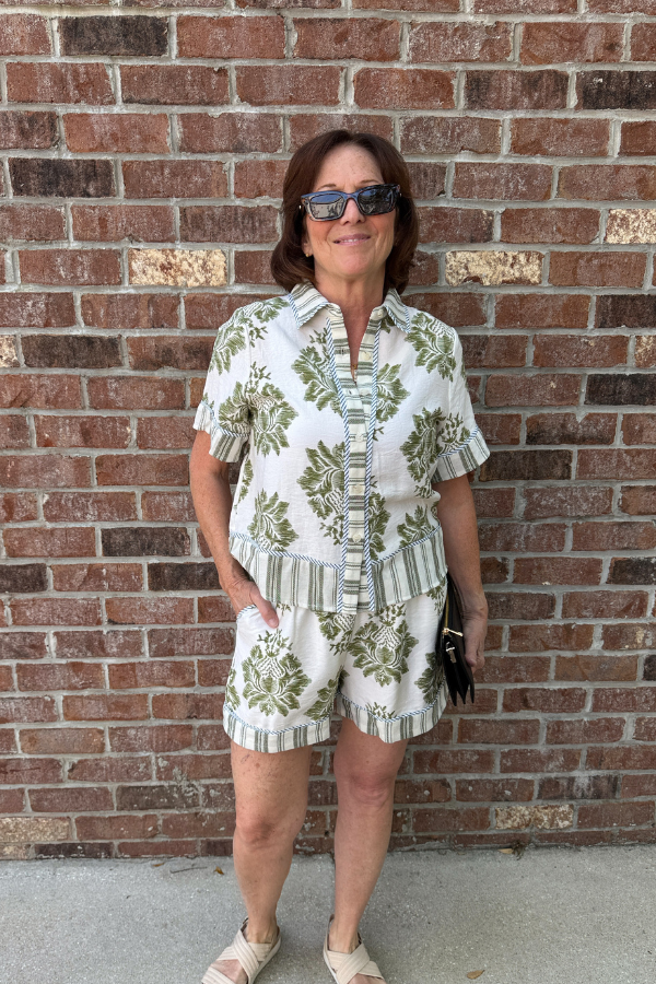 Print & Stripe Set- Top - Shop Ravel