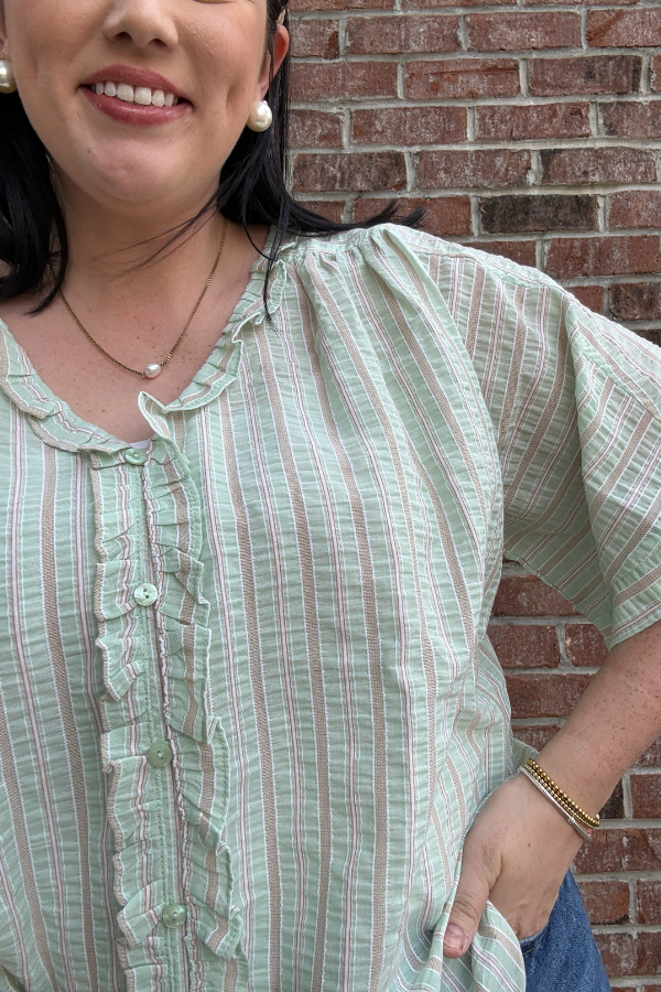 Ruffle Trim Top - Shop Ravel