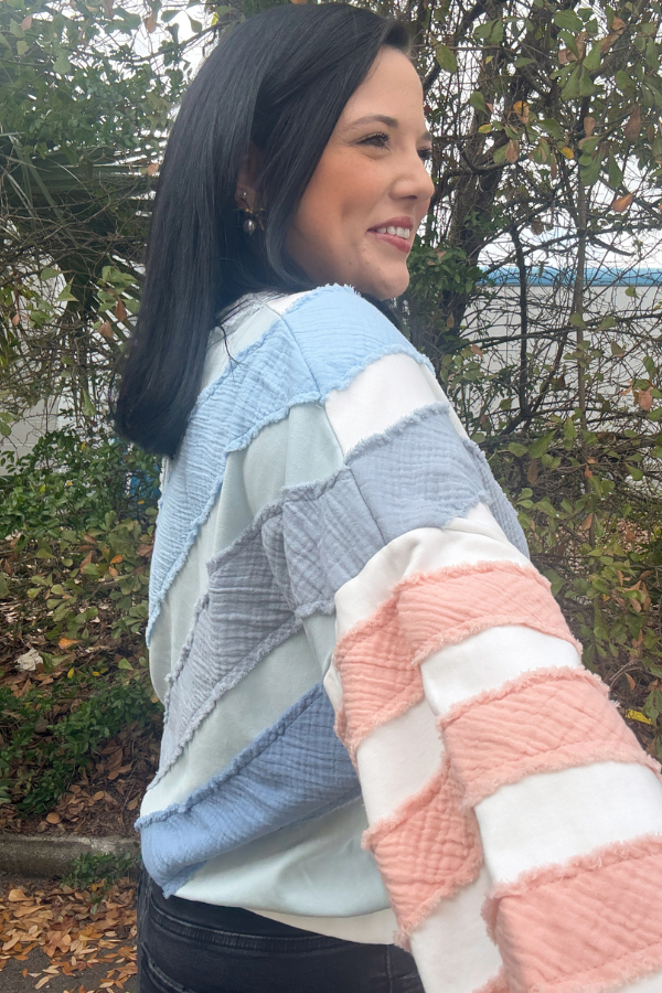 Textured Stripe Pullover