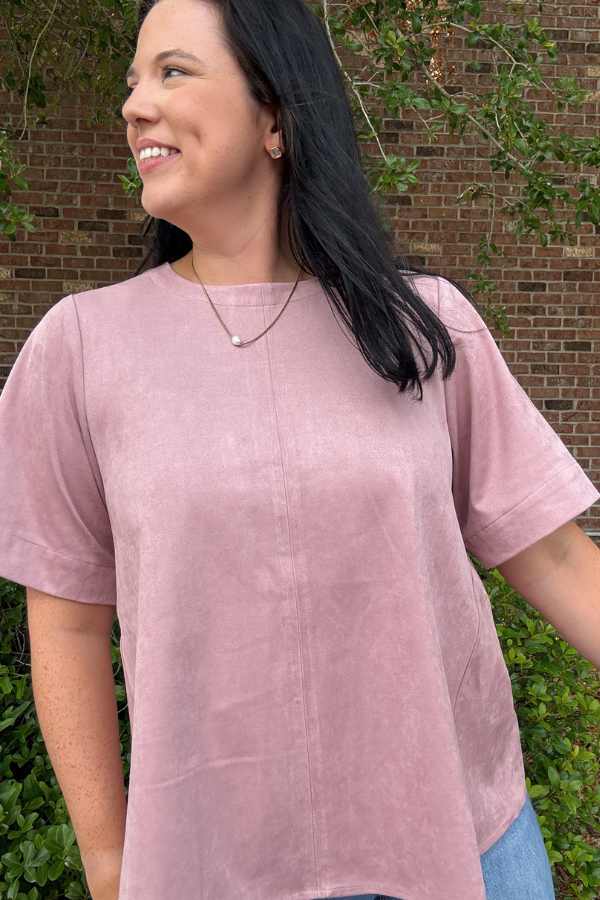Faux Suede Top - Shop Ravel