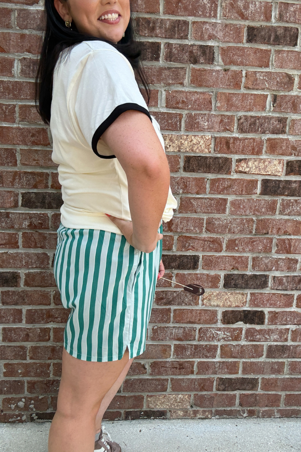 Sicily Stripes Teal Shorts