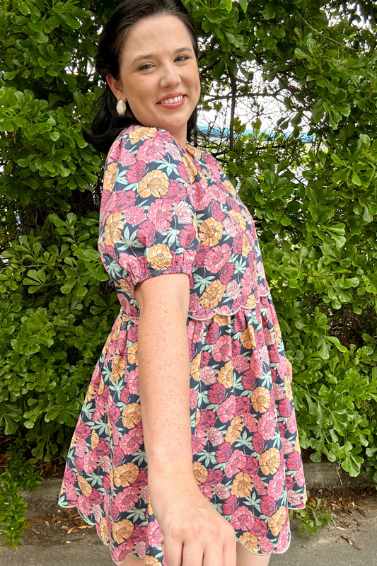 Navy Mix Dress