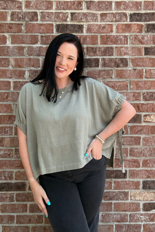 Linen Sage Top - Shop Ravel