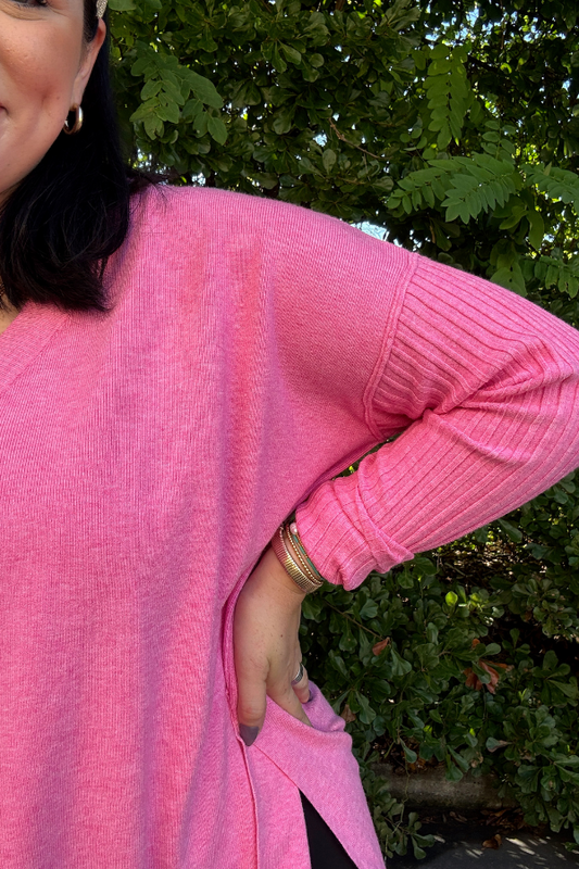 Ribbed Sleeve Sweater