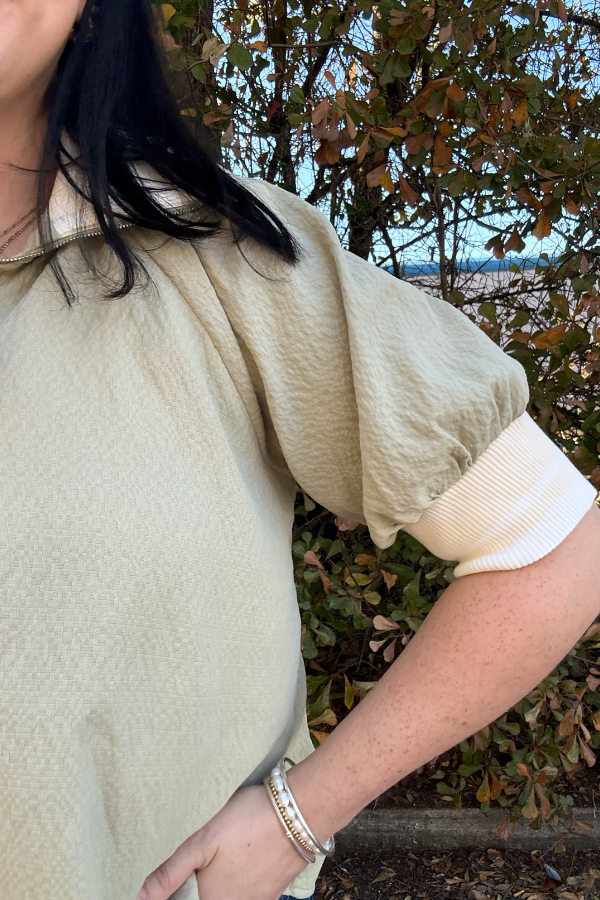 Textured Polo Top - Shop Ravel