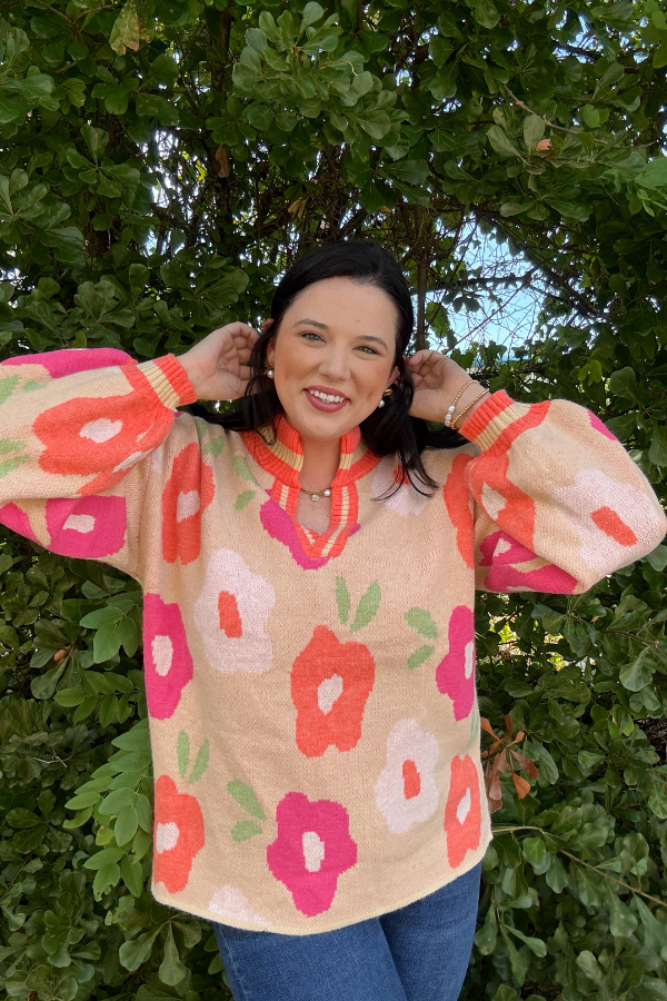 Pressed Florals Sweater