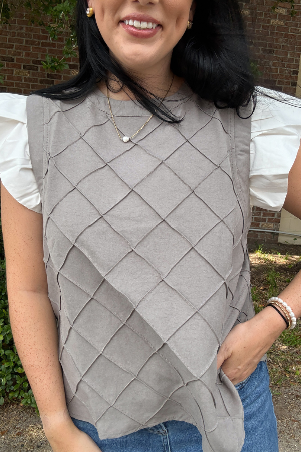Faux Suede Top