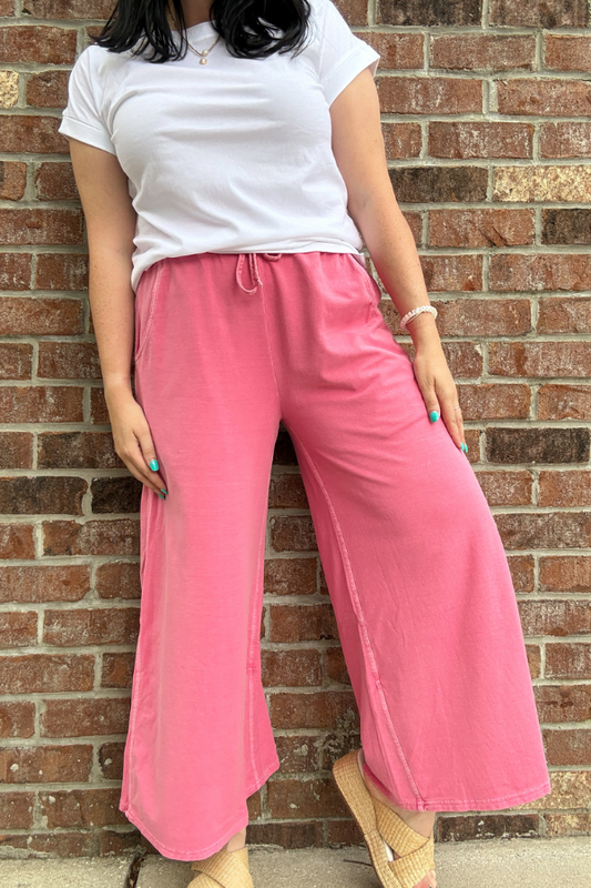 Pigment Dye Pants - Pink - Shop Ravel
