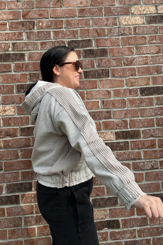 Mixed Media Sweatshirt - Shop Ravel