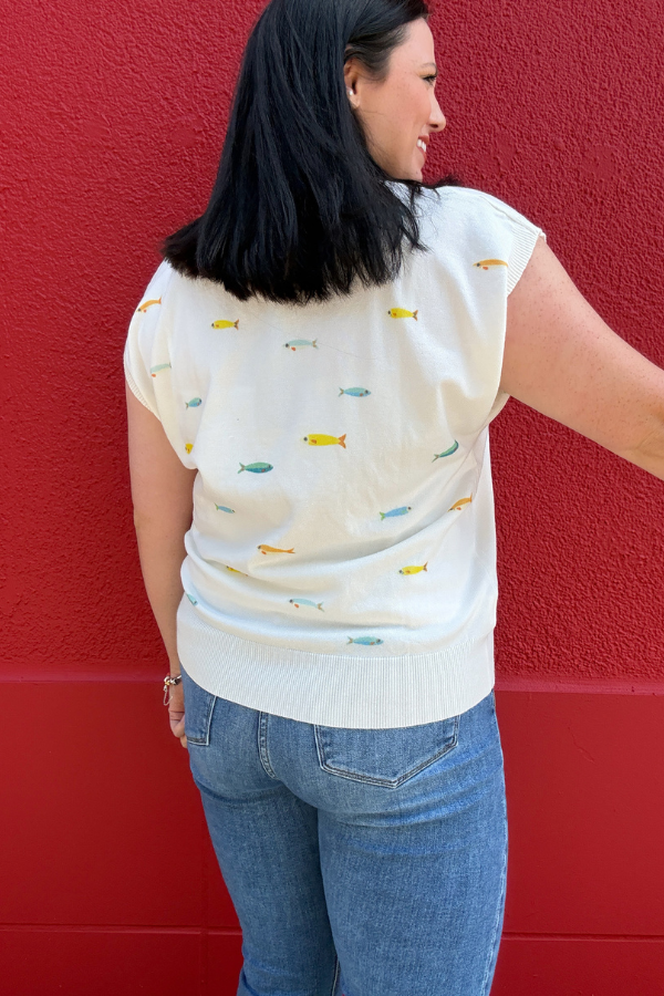 Fish Print Top - Shop Ravel