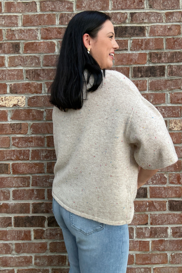 Half Sleeve Cardigan- confetti