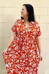 Sunset Mix Midi Dress