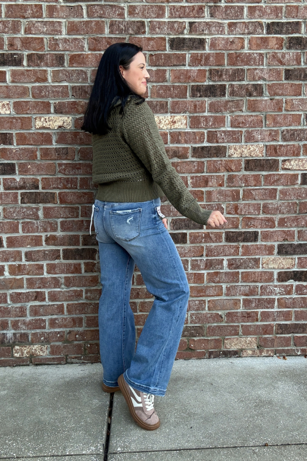Risen Mid Rise Wide Leg Jeans - Shop Ravel
