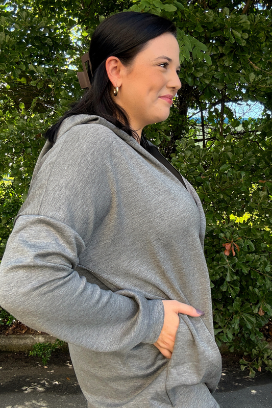 Solid Scuba Hoodie Cardigan