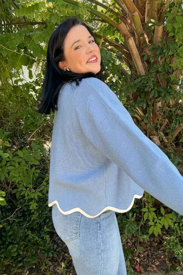 Scallop Hem Sweater