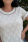 Eyelet Contrast Top