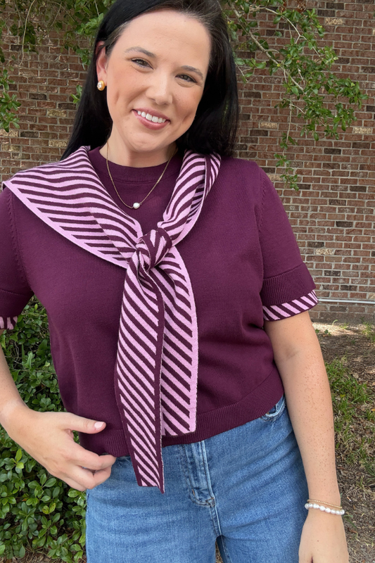 Plum Forgot Knit Top