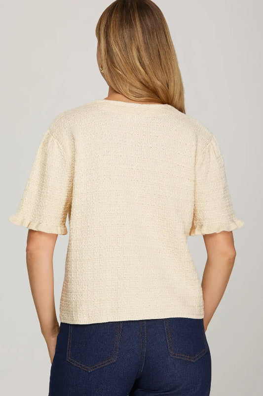 Ruffle Sweater Top
