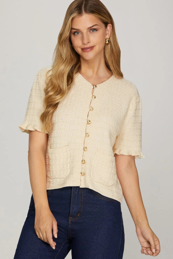 Ruffle Sweater Top