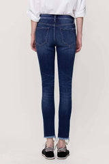 Vervet Mid Rise Dark Wash Ankle Skinny