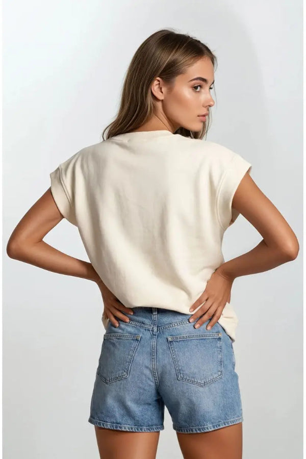 Print & Terry Mix Top - Shop Ravel